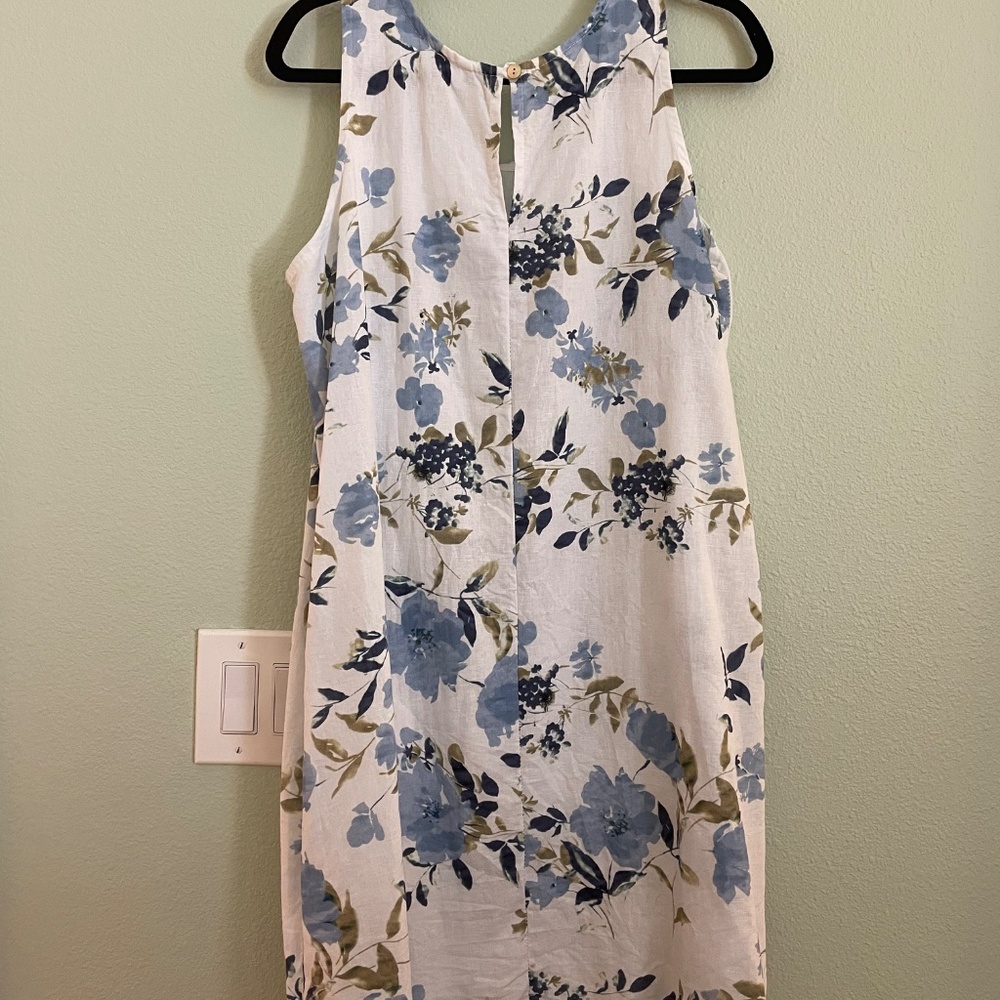 Kaktus 100% Linen Floral Sheath Dress - Women’s Plus - Picture 2 of 9